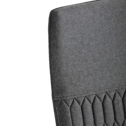 Moderní jídelní židle Autronic Židle jídelní, šedá látka, černý kov (DCL-X7018 GREY2) (18)