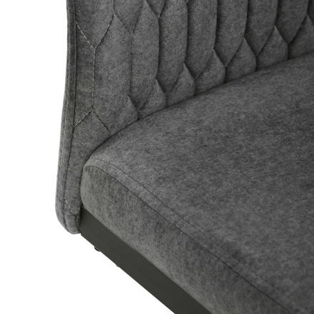 Moderní jídelní židle Autronic Židle jídelní, šedá látka, černý kov (DCL-X7018 GREY2) (19)