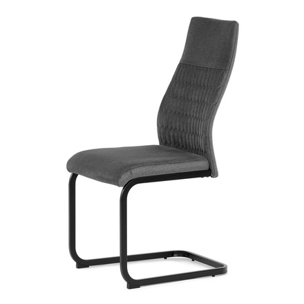 Moderní jídelní židle Autronic Židle jídelní, šedá látka, černý kov (DCL-X7018 GREY2) (2)
