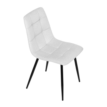 Moderní jídelní židle Autronic Židle jídelní, bílá látka, čtyřnohá kovová podnož, černý mat (DCL-X7015 WT2) (26)