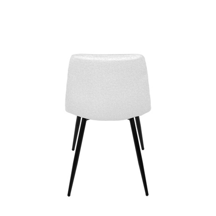 Moderní jídelní židle Autronic Židle jídelní, bílá látka, čtyřnohá kovová podnož, černý mat (DCL-X7015 WT2) (27)