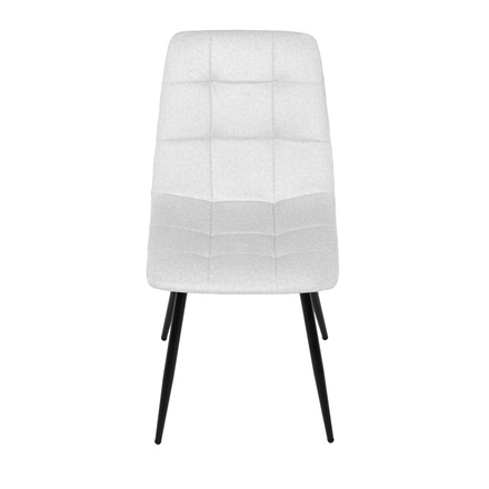 Moderní jídelní židle Autronic Židle jídelní, bílá látka, čtyřnohá kovová podnož, černý mat (DCL-X7015 WT2) (31)