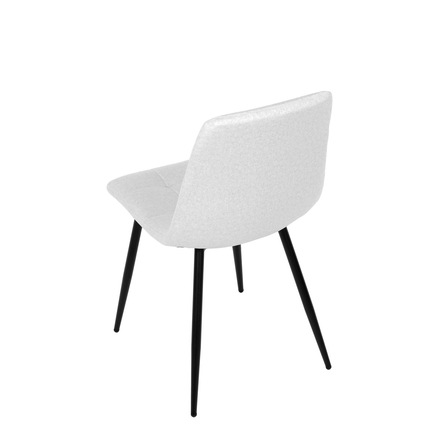 Moderní jídelní židle Autronic Židle jídelní, bílá látka, čtyřnohá kovová podnož, černý mat (DCL-X7015 WT2) (9)
