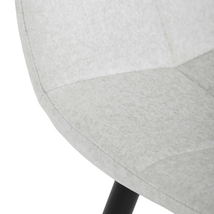 Moderní jídelní židle Autronic Židle jídelní, bílá látka, čtyřnohá kovová podnož, černý mat (DCL-X7015 WT2) (16)