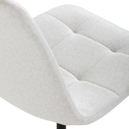 Moderní jídelní židle Autronic Židle jídelní, bílá látka, čtyřnohá kovová podnož, černý mat (DCL-X7015 WT2) (17)