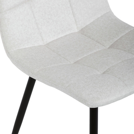 Moderní jídelní židle Autronic Židle jídelní, bílá látka, čtyřnohá kovová podnož, černý mat (DCL-X7015 WT2) (20)