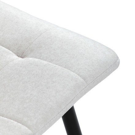 Moderní jídelní židle Autronic Židle jídelní, bílá látka, čtyřnohá kovová podnož, černý mat (DCL-X7015 WT2) (24)