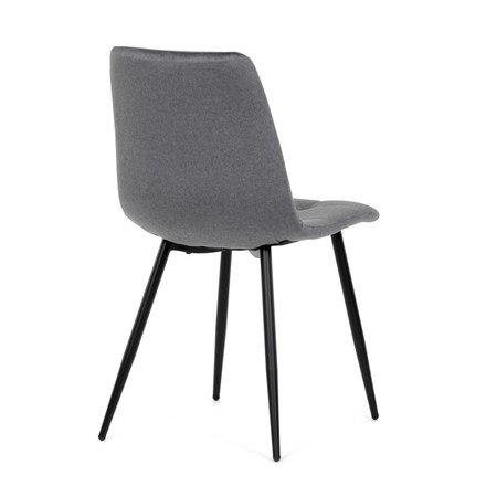 Moderní jídelní židle Autronic Židle jídelní, šedá látka, čtyřnohá kovová podnož, černý mat (DCL-X7015 GREY2) (9)