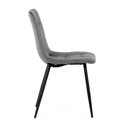 Moderní jídelní židle Autronic Židle jídelní, šedá látka, čtyřnohá kovová podnož, černý mat (DCL-X7015 GREY2) (11)