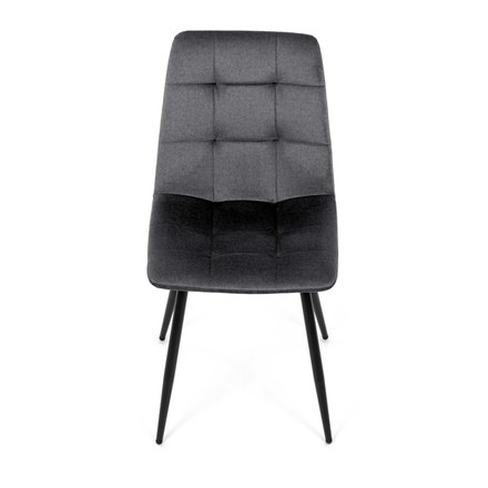 Moderní jídelní židle Autronic Židle jídelní, šedá látka, čtyřnohá kovová podnož, černý mat (DCL-X7015 GREY2) (14)