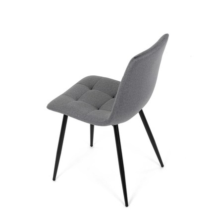 Moderní jídelní židle Autronic Židle jídelní, šedá látka, čtyřnohá kovová podnož, černý mat (DCL-X7015 GREY2) (18)