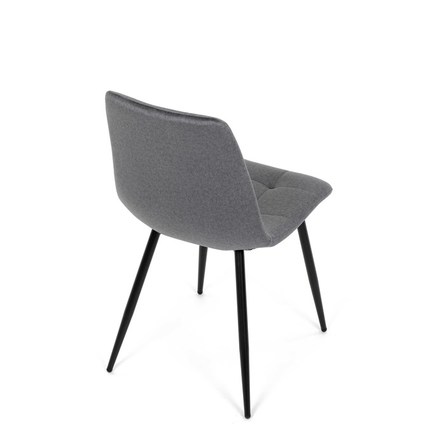 Moderní jídelní židle Autronic Židle jídelní, šedá látka, čtyřnohá kovová podnož, černý mat (DCL-X7015 GREY2) (21)