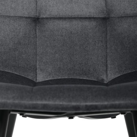 Moderní jídelní židle Autronic Židle jídelní, šedá látka, čtyřnohá kovová podnož, černý mat (DCL-X7015 GREY2) (28)
