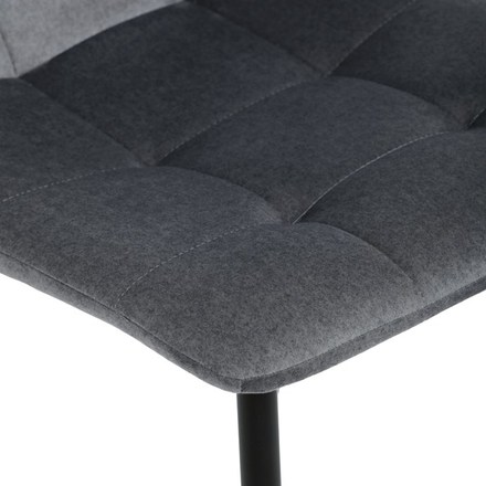 Moderní jídelní židle Autronic Židle jídelní, šedá látka, čtyřnohá kovová podnož, černý mat (DCL-X7015 GREY2) (29)