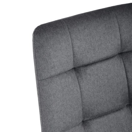 Moderní jídelní židle Autronic Židle jídelní, šedá látka, čtyřnohá kovová podnož, černý mat (DCL-X7015 GREY2) (31)