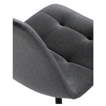 Moderní jídelní židle Autronic Židle jídelní, šedá látka, čtyřnohá kovová podnož, černý mat (DCL-X7015 GREY2) (32)