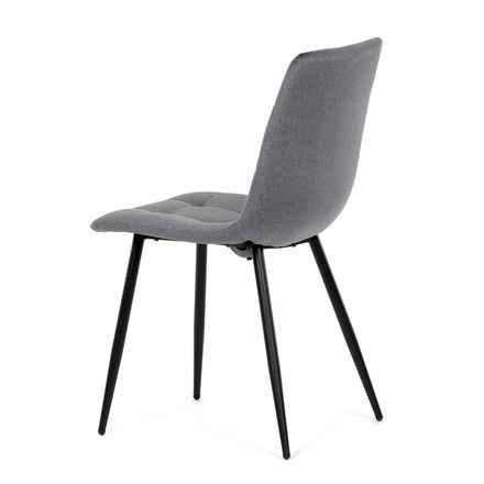 Moderní jídelní židle Autronic Židle jídelní, šedá látka, čtyřnohá kovová podnož, černý mat (DCL-X7015 GREY2) (6)