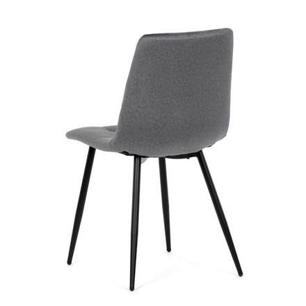 Moderní jídelní židle Autronic Židle jídelní, šedá látka, čtyřnohá kovová podnož, černý mat (DCL-X7015 GREY2) (7)