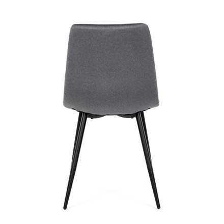 Moderní jídelní židle Autronic Židle jídelní, šedá látka, čtyřnohá kovová podnož, černý mat (DCL-X7015 GREY2) (8)