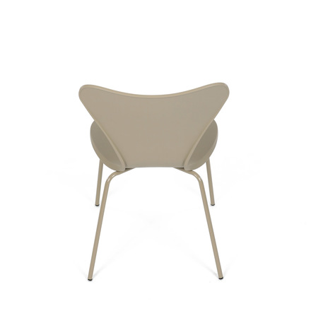 Moderní jídelní židle Autronic Židle jídelní, cappucino plast, čtyřnohá kovová podnož (CT-X7034 CAP) (15)