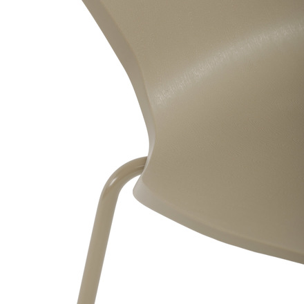 Moderní jídelní židle Autronic Židle jídelní, cappucino plast, čtyřnohá kovová podnož (CT-X7034 CAP) (22)