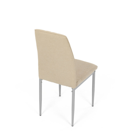 Moderní jídelní židle Autronic Židle jídelní, béžová látka, šedé kovové nohy (DCL-379 BG2) (28)