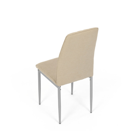 Moderní jídelní židle Autronic Židle jídelní, béžová látka, šedé kovové nohy (DCL-379 BG2) (29)