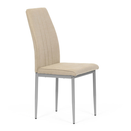 Moderní jídelní židle Autronic Židle jídelní, béžová látka, šedé kovové nohy (DCL-379 BG2) (31)