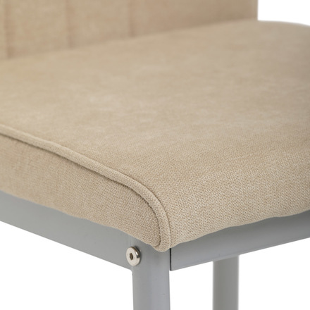 Moderní jídelní židle Autronic Židle jídelní, béžová látka, šedé kovové nohy (DCL-379 BG2) (22)