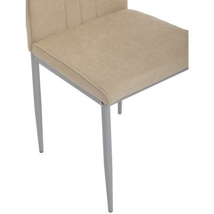Moderní jídelní židle Autronic Židle jídelní, béžová látka, šedé kovové nohy (DCL-379 BG2) (23)