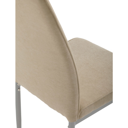 Moderní jídelní židle Autronic Židle jídelní, béžová látka, šedé kovové nohy (DCL-379 BG2) (25)