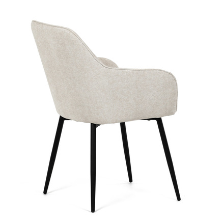 Moderní jídelní židle Autronic Židle jídelní, krémová látka, černý kov (DCL-221 CRM2) (9)