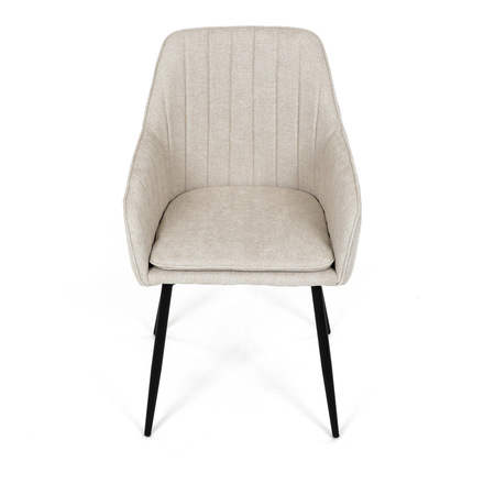 Moderní jídelní židle Autronic Židle jídelní, krémová látka, černý kov (DCL-221 CRM2) (13)