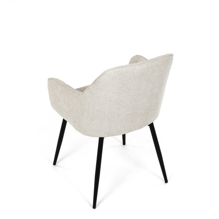 Moderní jídelní židle Autronic Židle jídelní, krémová látka, černý kov (DCL-221 CRM2) (18)