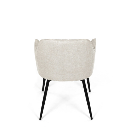 Moderní jídelní židle Autronic Židle jídelní, krémová látka, černý kov (DCL-221 CRM2) (19)