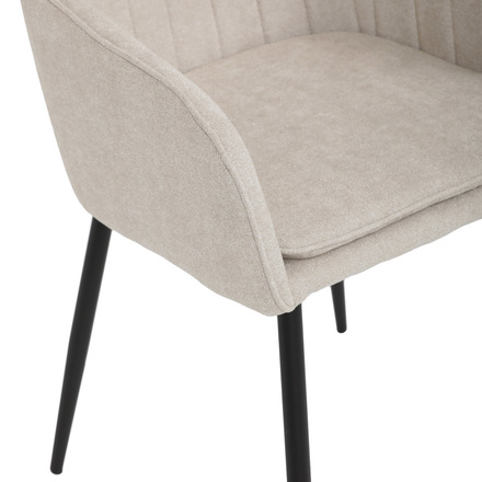 Moderní jídelní židle Autronic Židle jídelní, krémová látka, černý kov (DCL-221 CRM2) (26)