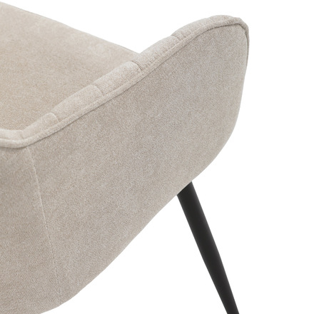 Moderní jídelní židle Autronic Židle jídelní, krémová látka, černý kov (DCL-221 CRM2) (28)