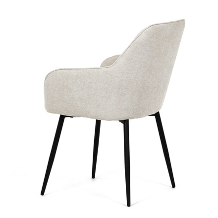 Moderní jídelní židle Autronic Židle jídelní, krémová látka, černý kov (DCL-221 CRM2) (5)