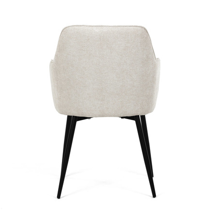 Moderní jídelní židle Autronic Židle jídelní, krémová látka, černý kov (DCL-221 CRM2) (7)