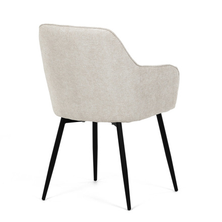 Moderní jídelní židle Autronic Židle jídelní, krémová látka, černý kov (DCL-221 CRM2) (8)