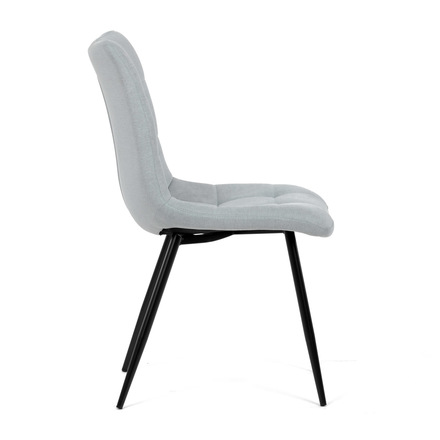 Moderní jídelní židle Autronic Židle jídelní, stříbrná látka, černý kov (DCL-L1094 SIL2) (10)