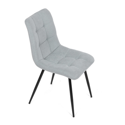 Moderní jídelní židle Autronic Židle jídelní, stříbrná látka, černý kov (DCL-L1094 SIL2) (23)