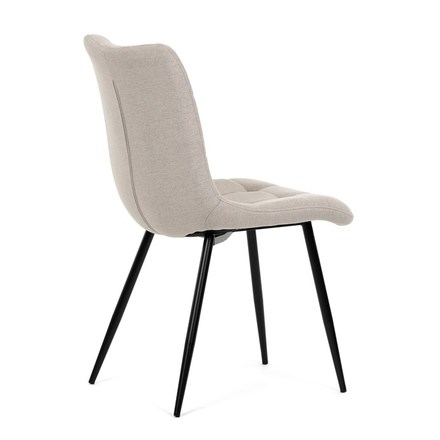 Moderní jídelní židle Autronic Židle jídelní, cappucino látka, černé kovové nohy (DCL-193 CAP2) (9)