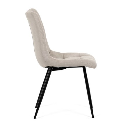 Moderní jídelní židle Autronic Židle jídelní, cappucino látka, černé kovové nohy (DCL-193 CAP2) (10)