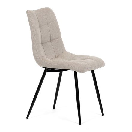 Moderní jídelní židle Autronic Židle jídelní, cappucino látka, černé kovové nohy (DCL-193 CAP2) (11)