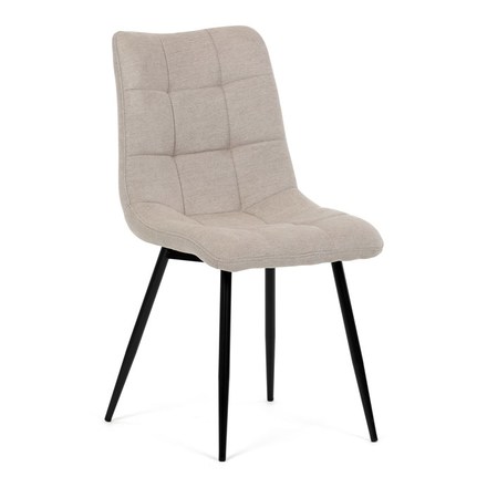 Moderní jídelní židle Autronic Židle jídelní, cappucino látka, černé kovové nohy (DCL-193 CAP2) (12)