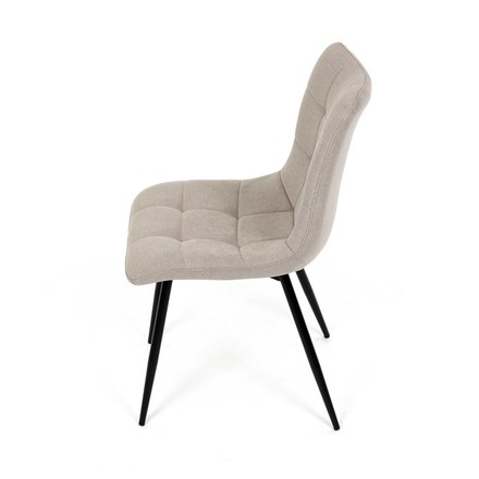 Moderní jídelní židle Autronic Židle jídelní, cappucino látka, černé kovové nohy (DCL-193 CAP2) (16)