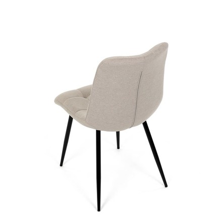 Moderní jídelní židle Autronic Židle jídelní, cappucino látka, černé kovové nohy (DCL-193 CAP2) (18)