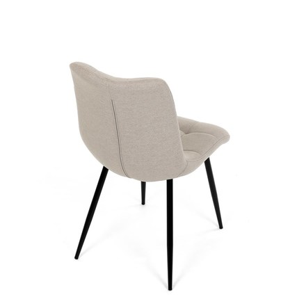 Moderní jídelní židle Autronic Židle jídelní, cappucino látka, černé kovové nohy (DCL-193 CAP2) (20)