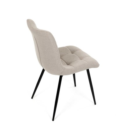 Moderní jídelní židle Autronic Židle jídelní, cappucino látka, černé kovové nohy (DCL-193 CAP2) (21)